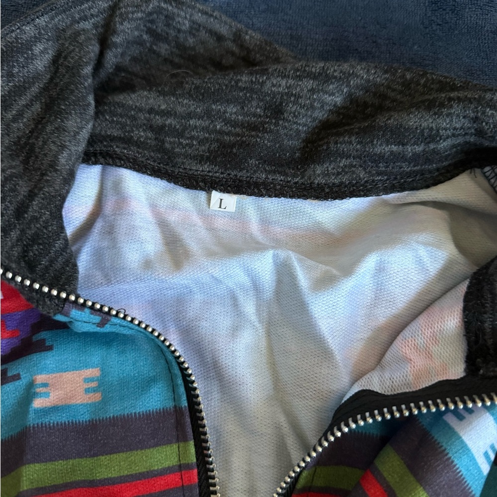 Multicolor Patterned Quarterzip - image 5